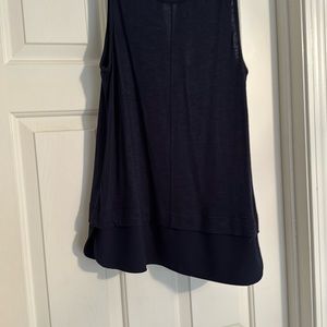JCrew navy sleeveless blouse